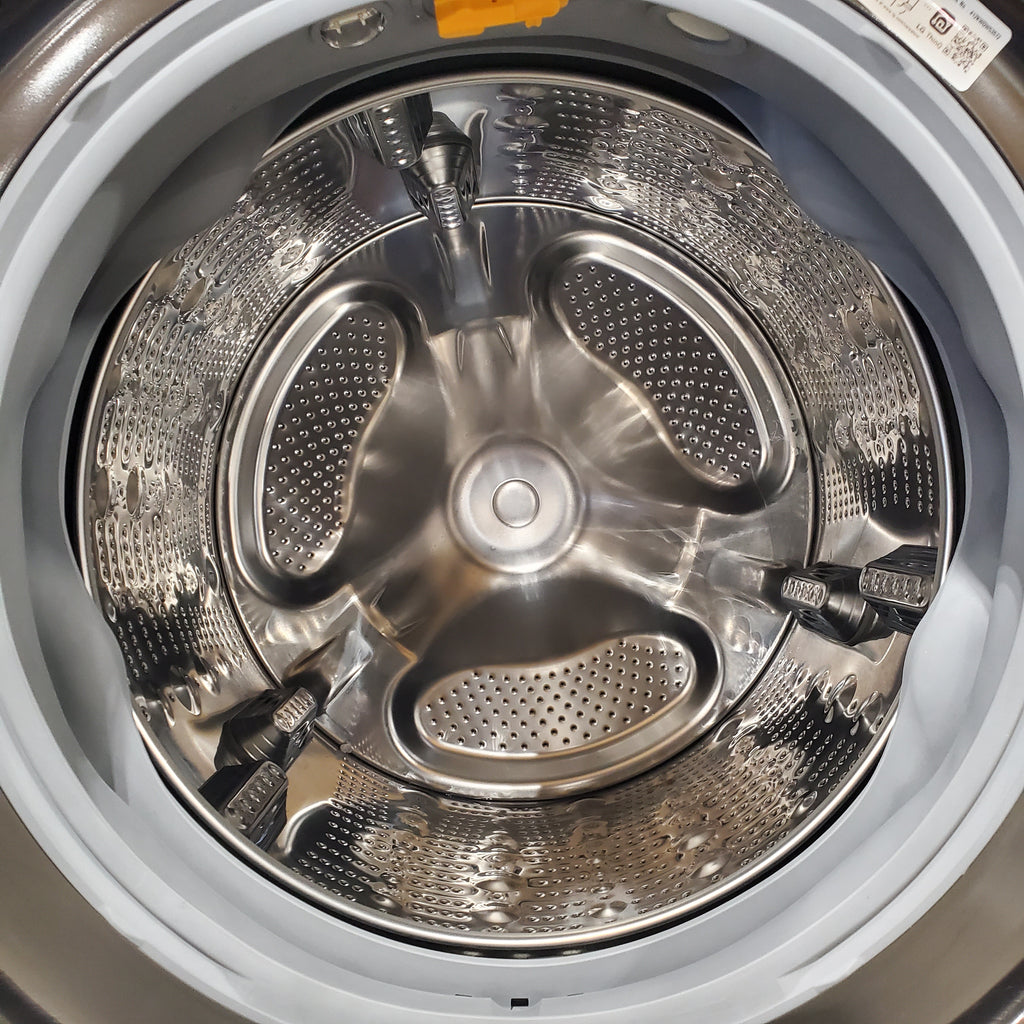 LG Single Unit Front Load WashTower™ with Center Control® 5.0 cu.ft. Washer and 7.4 cu.ft. Electric Dryer in Black Steel 5SD274 - WKEX300HBA - Scratch & Dent (Minor)