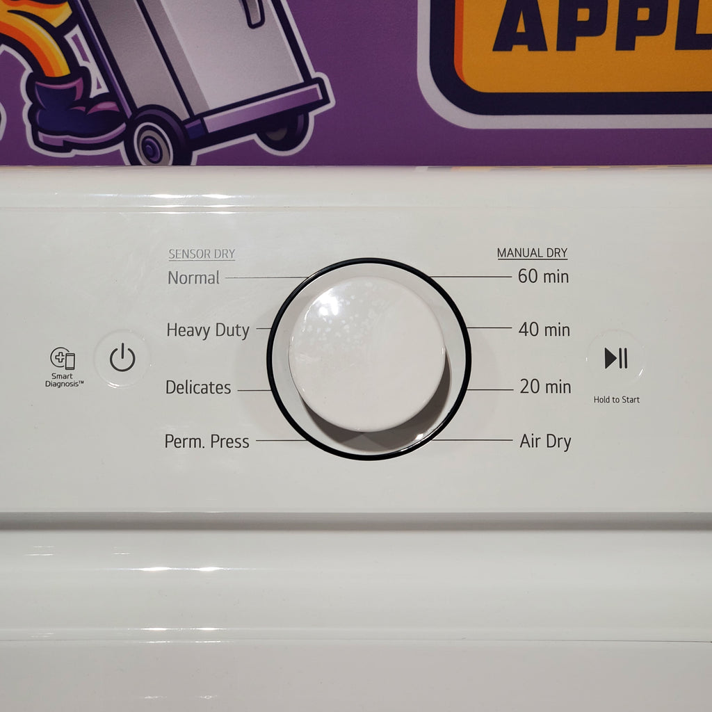 Pictures of LG 7.3 Cu. Ft. Electric Rear Control Ultra Large Capacity Dryer in White with Sensor Dry 6SD99 - DLE6100W - Open Box - Neu Appliance Outlet - Discount Appliance Outlet in Austin, Tx