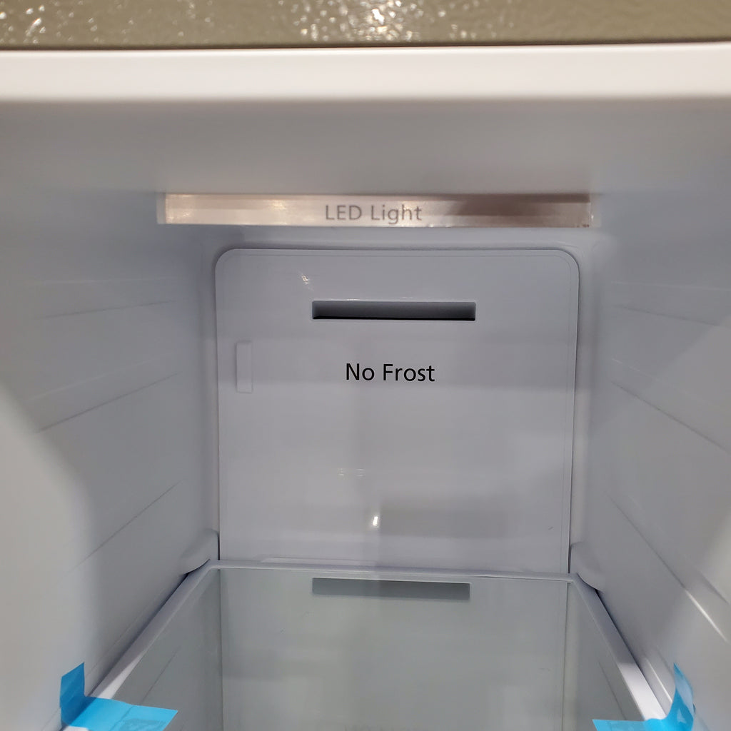 Hamilton Beach 15.6-cu ft Counter-Depth 32-in Wide Side-by-Side Refrigerator in Stainless Steel 25SD038 - HZ8551 - Scratch & Dent (Moderate)