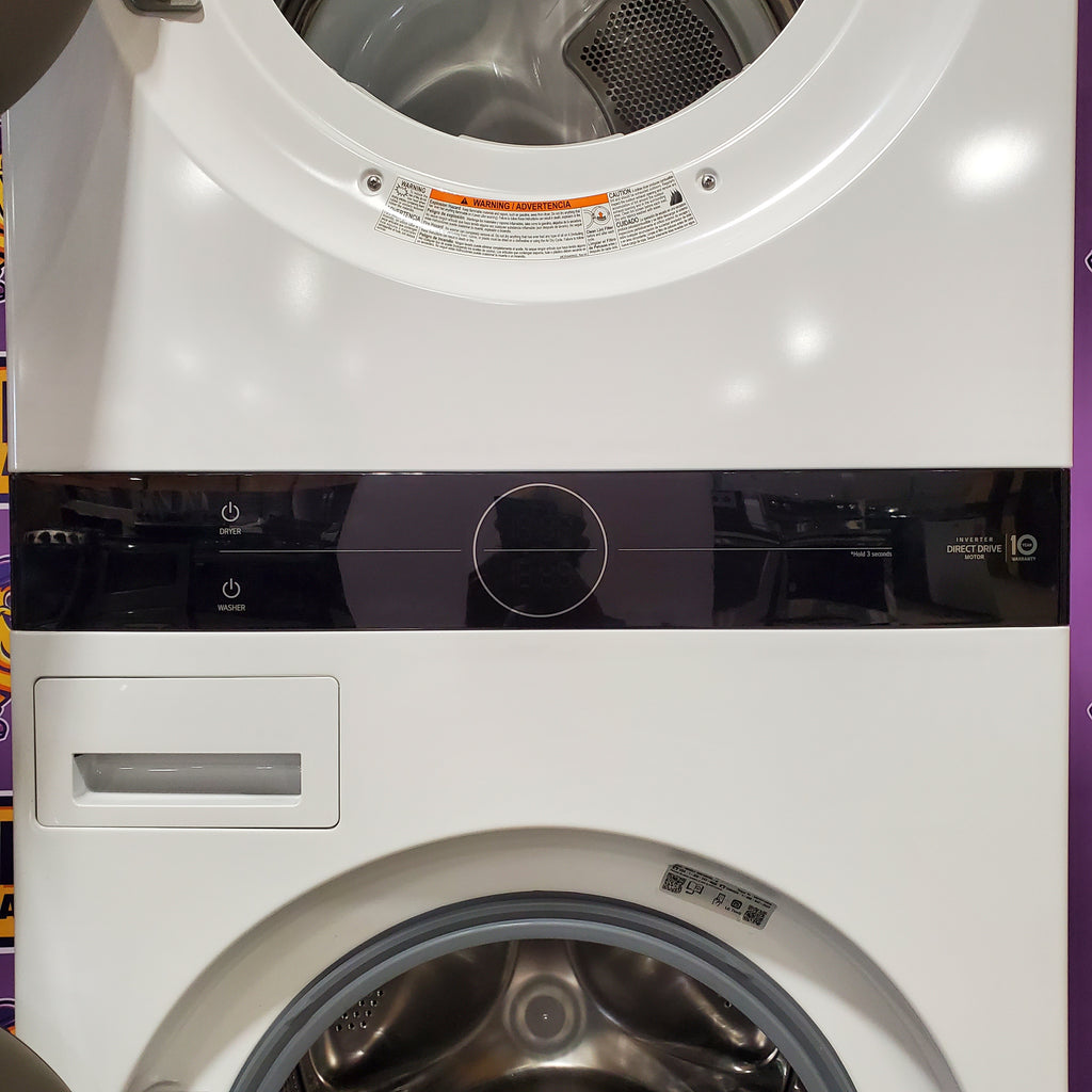 LG Front Load Wash Tower with Center Control 4.5 Cu. Ft. Washer and 7.4 Cu. Ft. Dryer 5SD184 - WKE100HWA - Scratch & Dent (Minor)