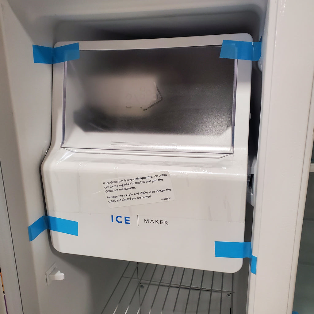 Frigidaire 25.6 cu. ft. Side by Side Refrigerator in White with Exterior Ice and Water Dispenser 26SD009 - FRSS2623AW - Scratch & Dent (Minor)