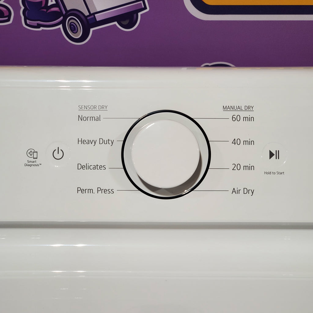 Pictures of LG 7.3 Cu. Ft. Electric Rear Control Ultra Large Capacity Dryer in White with Sensor Dry 6SD89 - DLE6100W - Open Box - Neu Appliance Outlet - Discount Appliance Outlet in Austin, Tx