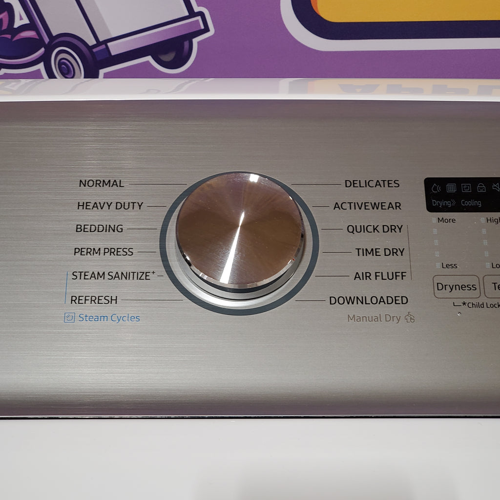 Pictures of Samsung White Smart Electric 7.4 Cu. Ft. Dryer with Sensor Dry and Steam Sanitize+ 6SD47 - DVE52A5500W - Scratch & Dent (Minor) - Neu Appliance Outlet - Discount Appliance Outlet in Austin, Tx