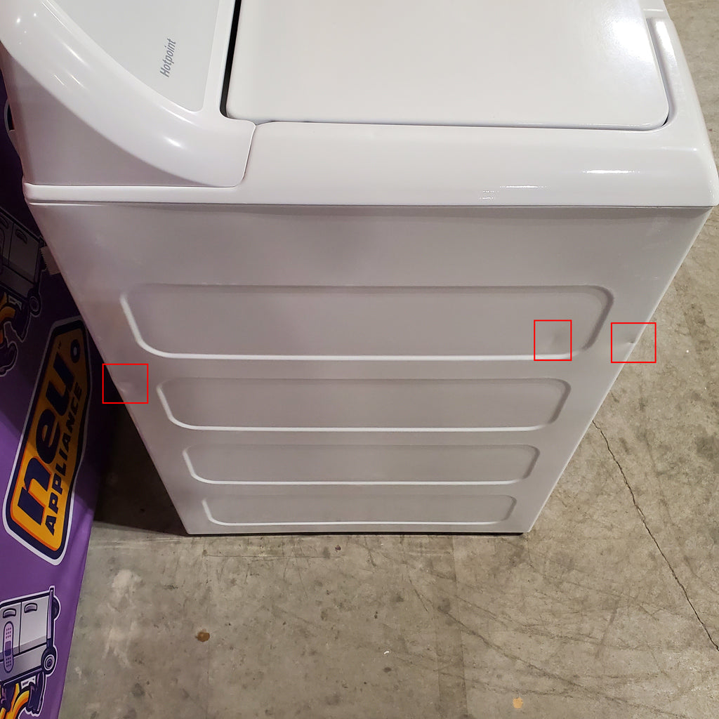 Pictures of Hotpoint White Top Load 3.8 Cu. Ft. Washer with Stainless Steel Basket and Heavy Duty Agitator 1CR02139 - HTW240ASKWS - Certified Refurbished - Neu Appliance Outlet - Discount Appliance Outlet in Austin, Tx