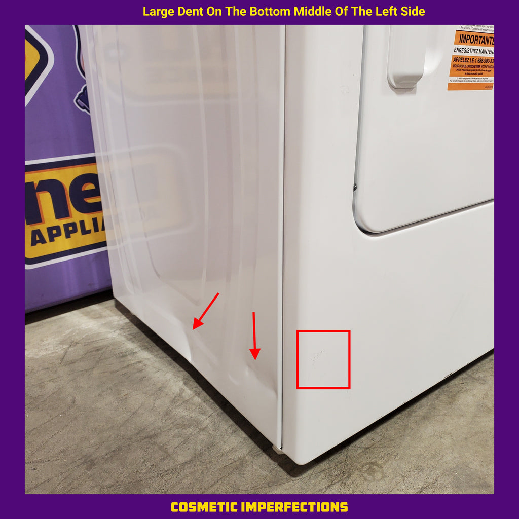 Pictures of Maytag Top Load 4.8 cu ft Washer with Deep Fill and Slow-Close Glass Lid MVW6200KW - Scratch & Dent (Minor) and Maytag 7.0 cu ft Electric Dryer with Moisture Sensing and Quick Dry Cycle 16200 - MED6200KW - Scratch & Dent (Moderate) - Neu Appliance Outlet - Discount Appliance Outlet in Austin, Tx