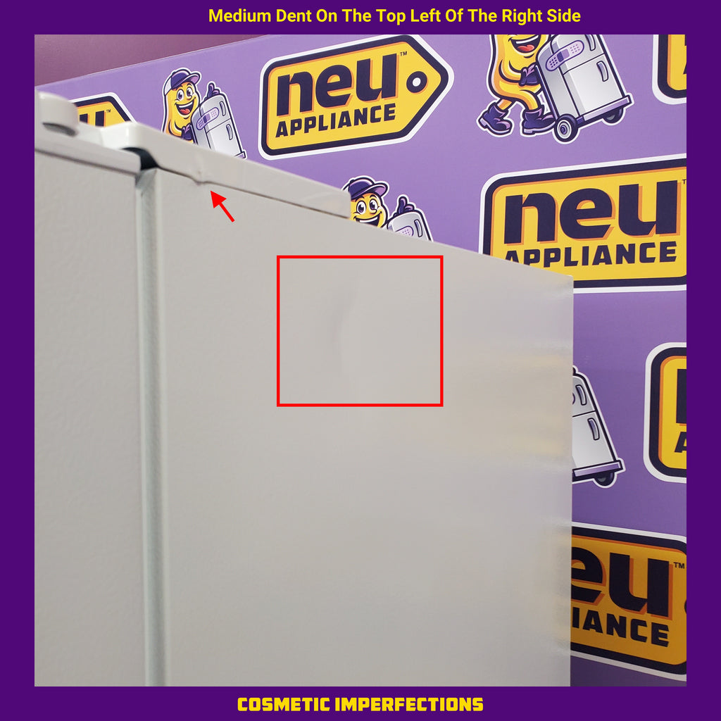 Pictures of Vissani 18.1 cu. ft. Top Freezer Refrigerator with Adjustable Glass Shelving in White, Garage Ready 25139SD776 - MDTF18WHR5 - Scratch & Dent (Moderate) - Neu Appliance Outlet - Discount Appliance Outlet in Austin, Tx