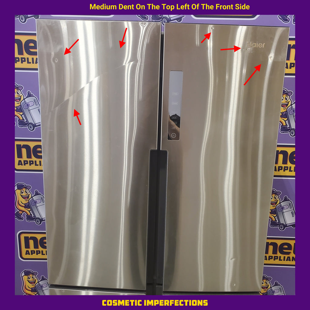 Pictures of 33" Wide Haier ENERGY STAR 16.4 Cu. Ft. Quad Door Counter Depth Refrigerator - Certified Refurbished - Neu Appliance Outlet - Discount Appliance Outlet in Austin, Tx