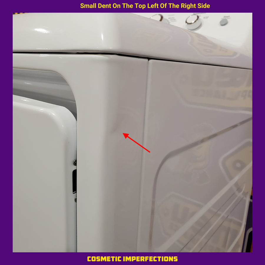 GE White Top Load 4.0 Cu. Ft. Capacity Washer with Stainless Steel Wash Basket GTW325ASWWW - New in Box and GE 6.2 cu. ft. Capacity Electric Dryer with Up To 120 ft. Venting and Shallow Depth 16206 - GTX33EASK1WW - Scratch & Dent (Minor)