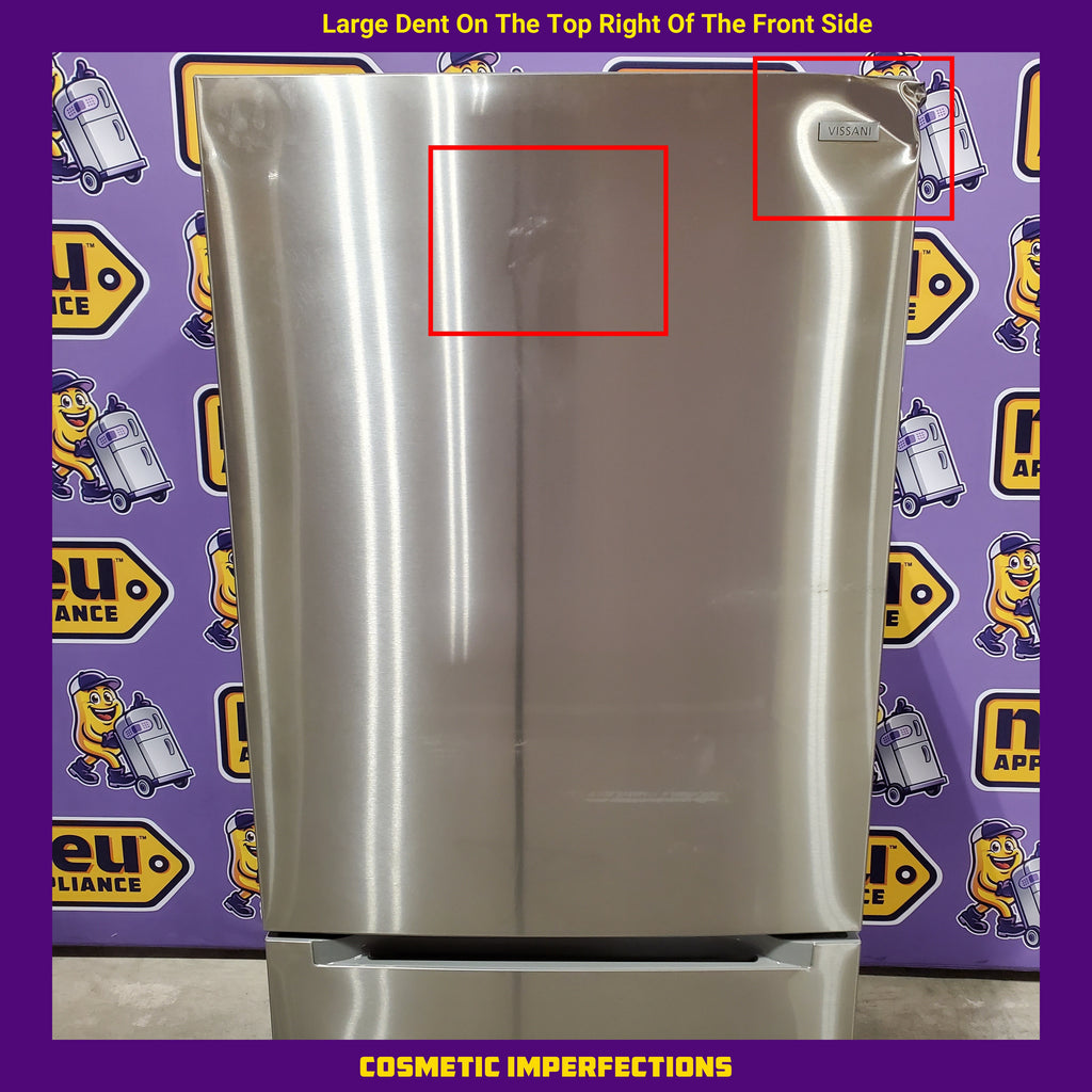 Vissani 18.7 cu. ft. Bottom Freezer Refrigerator in Stainless Steel 251311SD920 - MDBF18SS - Scratch & Dent (Major)