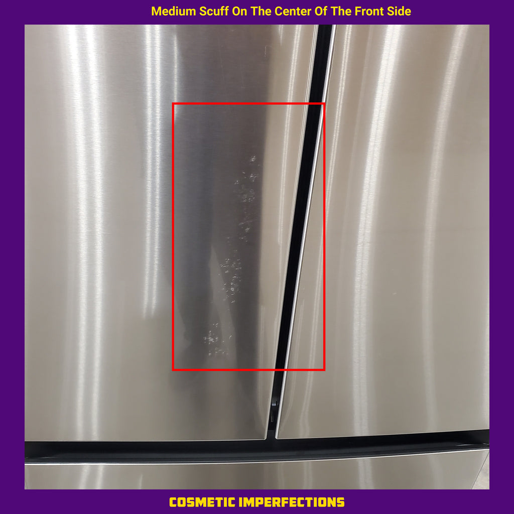 Midea 18 cu. ft. 30" Wide French Door Refrigerator in Stainless Steel 3SD891 - MRF18B4AST - Scratch & Dent (Minor)