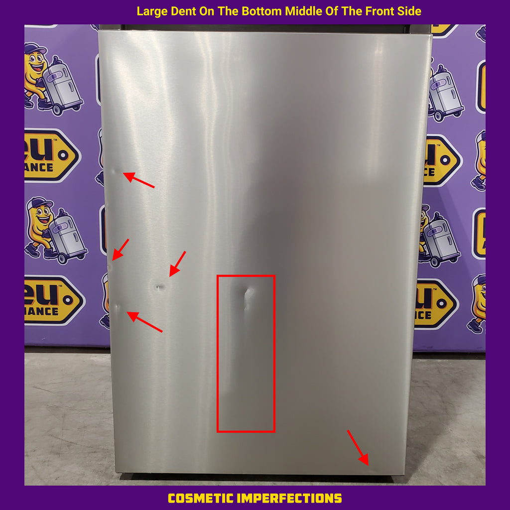 Vissani 18 cf Top Freezer Refrigerator-Stainless Look-E*Star-Garage Ready 25139SD775 - VRT180P3AVE - Scratch & Dent (Moderate)