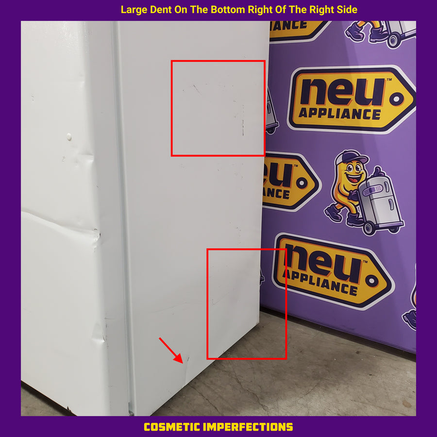 GE® 16.6 Cu. Ft. Top-Freezer Refrigerator in White 25139SD772 - GTS17DTNRWW - Scratch & Dent (Major)