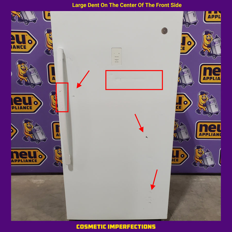 GE® ENERGY STAR® 17.3 Cu. Ft. Frost-Free Garage Ready Upright Freezer 31135SD269 - FUF17DLRWW - Scratch & Dent - Moderate