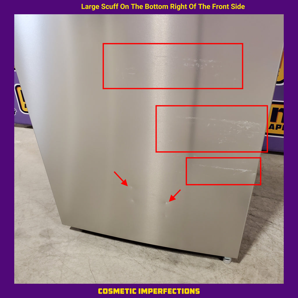 Pictures of Vissani 18.1 cu. ft. Top Freezer Refrigerator in Fingerprint Resistant Stainless Steel Look, Garage Ready 251315SD1104 - MDTF18SSR5 - Scratch & Dent (Moderate) - Neu Appliance Outlet - Discount Appliance Outlet in Austin, Tx