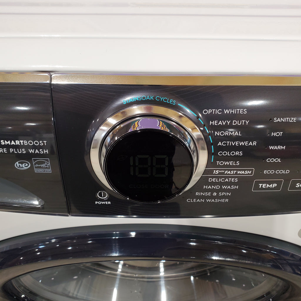 Pictures of Electrolux 4.5 Cu. Ft. Front Load Perfect Steam™ Washer with LuxCare® Plus Wash and SmartBoost® ELFW7626BW - Scratch & Dent (Minor) Electrolux 8.0 Cu. Ft. 500 Series Electric Dryer ELFE7537AW - Scratch & Dent (Minor) - Neu Appliance Outlet - Discount Appliance Outlet in Austin, Tx