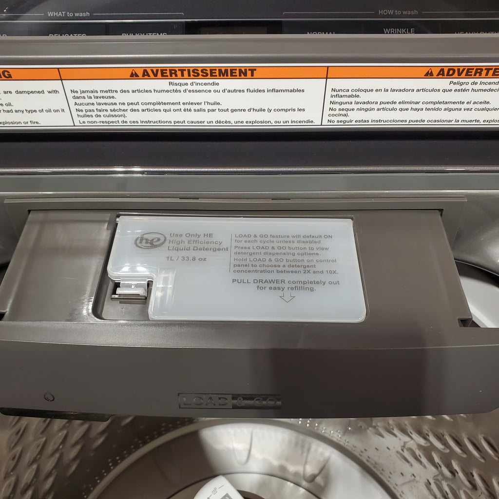 Pictures of Whirlpool Chrome Shadow 5.2 - 5.3 cu. ft. ENERGY STAR Top Load Washer with 2 in 1 Removable Agitator and Load & Go™ Dispenser 6SD116 - WTW8127LC - Scratch & Dent (Minor) - Neu Appliance Outlet - Discount Appliance Outlet in Austin, Tx