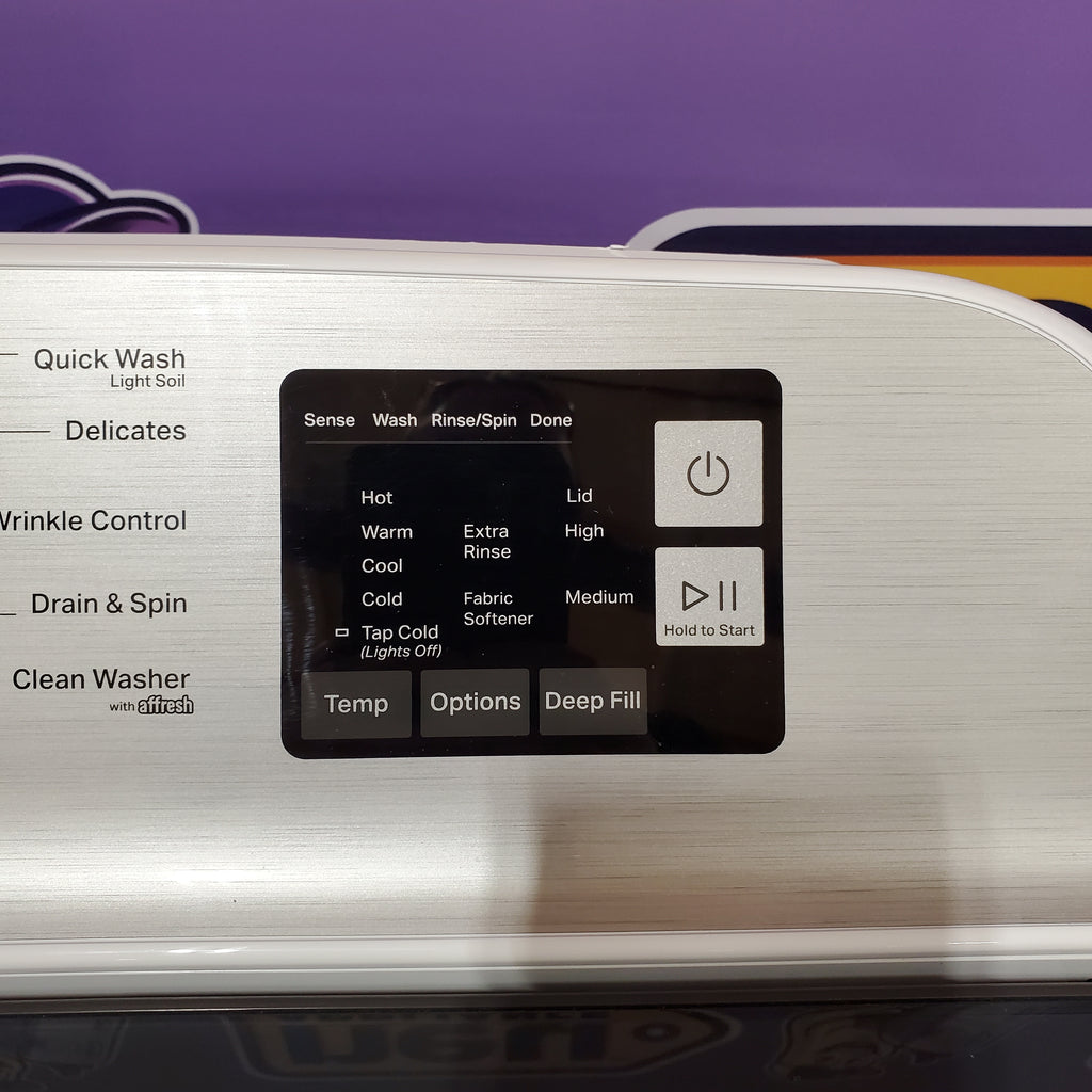 Pictures of Maytag Top Load 4.8 cu ft Washer with Deep Fill and Slow-Close Glass Lid MVW6200KW - Scratch & Dent (Minor) and Maytag 7.0 cu ft Electric Dryer with Moisture Sensing and Quick Dry Cycle 16161 - MED6200KW - Scratch & Dent (Minor) - Neu Appliance Outlet - Discount Appliance Outlet in Austin, Tx