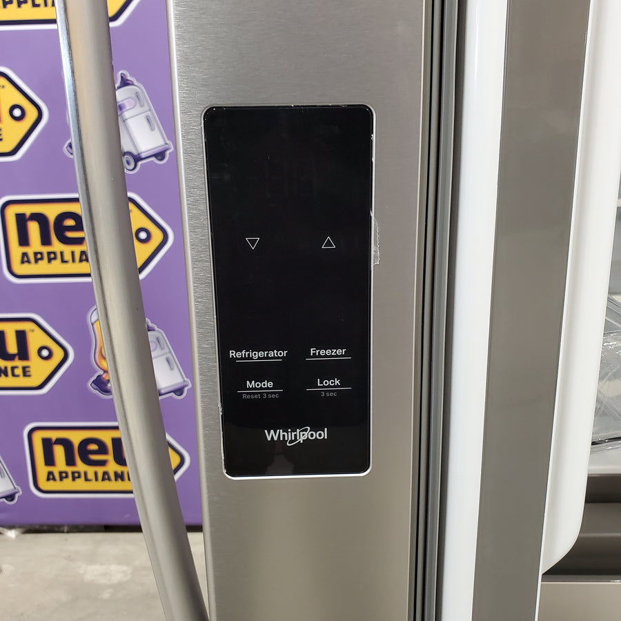 Whirlpool French Door 30 cu ft Refrigerator in Fingerprint Resistant Stainless Finish with In-Door Water and Ice Maker - 30 cu. ft. 22134SD229 - WRFF3536SZ - Scratch & Dent (Moderate)