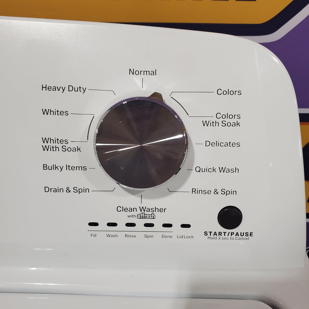 Pictures of Maytag Top Load 3.8 cu. ft. Washer with Deep Fill and Quick Wash Cycle MVW4005SW and Maytag Top Load Electric Wrinkle Prevent 7.0 cu. ft. Dryer with Auto Dry 16077 MED4005SW - Open Box - Neu Appliance Outlet - Discount Appliance Outlet in Austin, Tx
