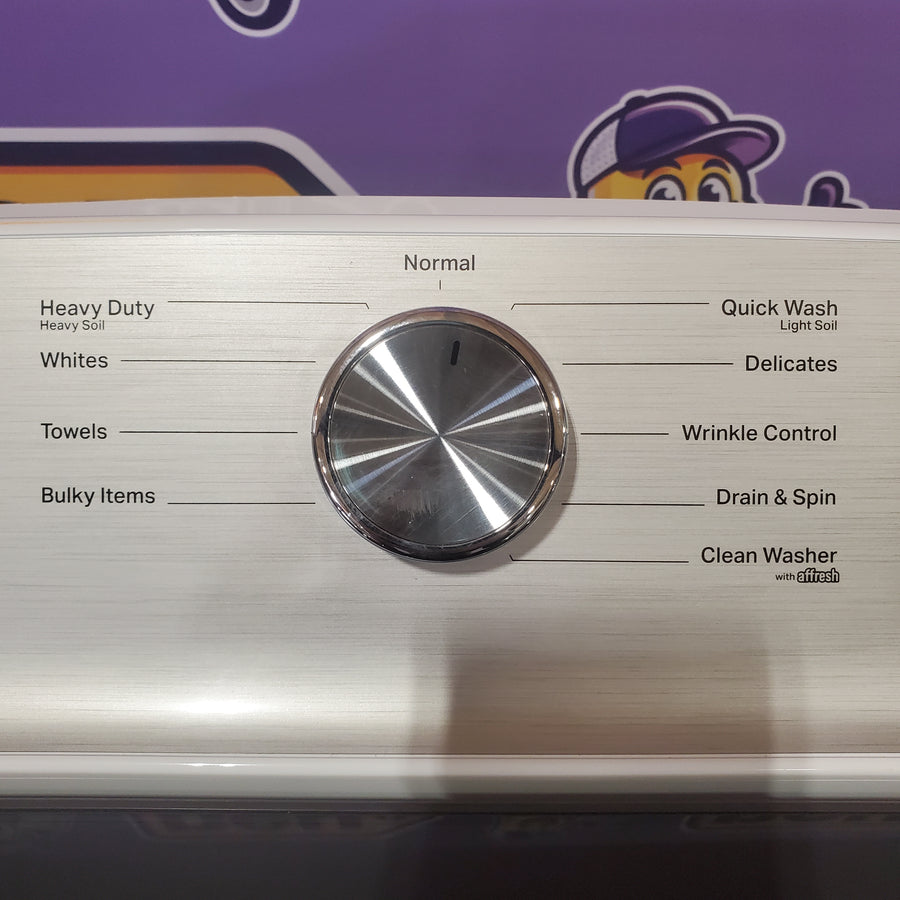 Maytag Top Load 4.8 cu ft Washer with Deep Fill and Slow-Close Glass Lid MVW6200KW - Scratch & Dent (Minor) and Maytag 7.0 cu ft Electric Dryer with Moisture Sensing and Quick Dry Cycle 16191 - MED6200KW - Scratch & Dent (Moderate)