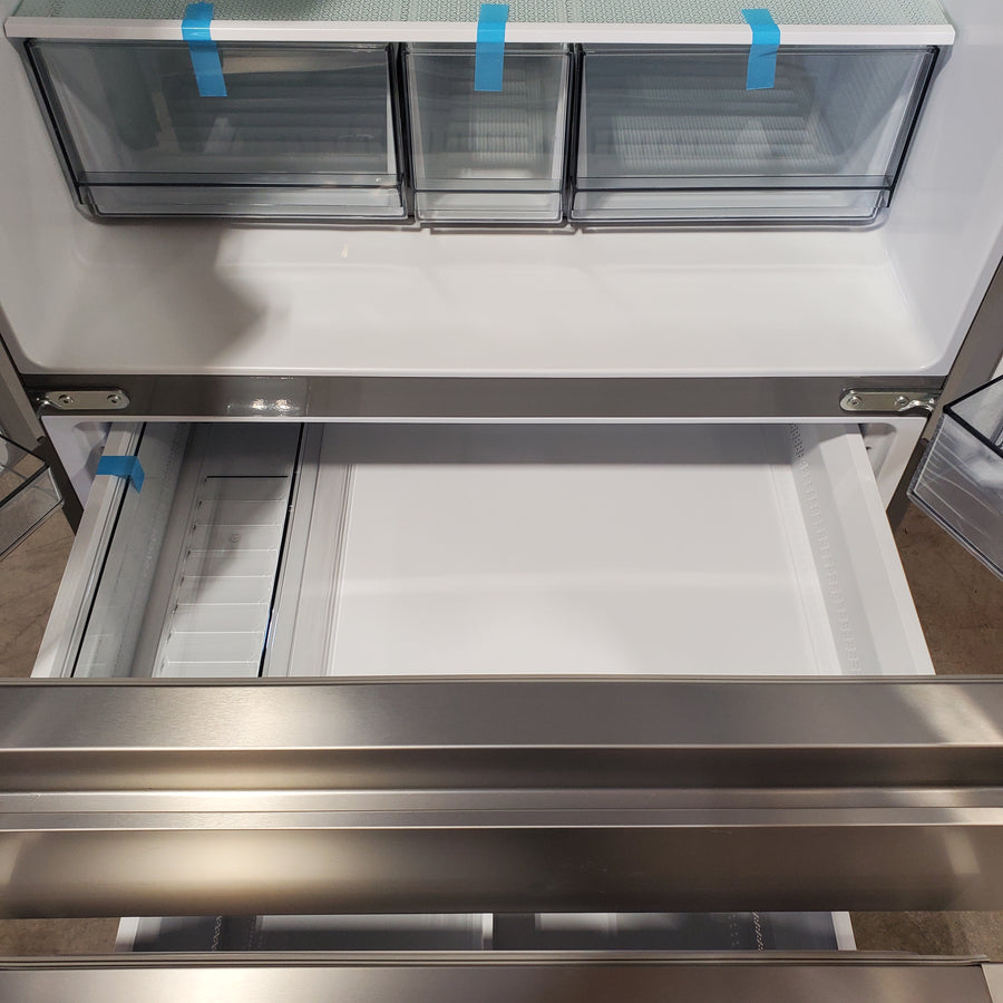 Hisense PureFlat 25.6-cu ft 4-Door Smart French Door ENERGY STAR Refrigerator in Stainless Steel with Ice Maker, Water and Ice Dispenser 22131SD103 - HRM260N6TSE - Scratch & Dent (Minor)