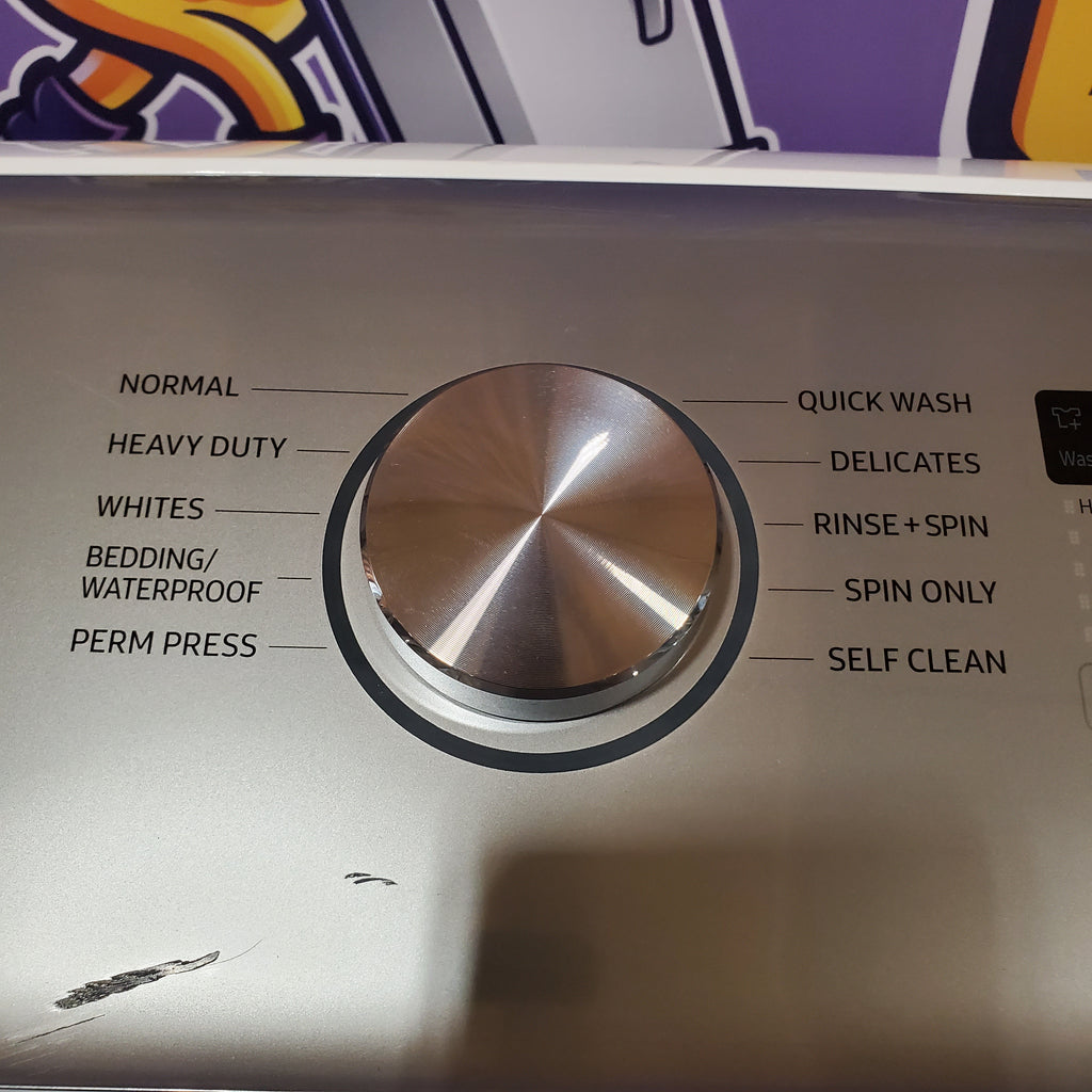 Samsung White Top Load 5.0 Cu. Ft. Washer with Active Water Jet 16096 - WA50R5200AW - Certified Refurbished and Samsung White Electric 7.4 Cu. Ft. Dryer with Sensor Dry 16085 - DVE50R5200W - Certified Refurbished