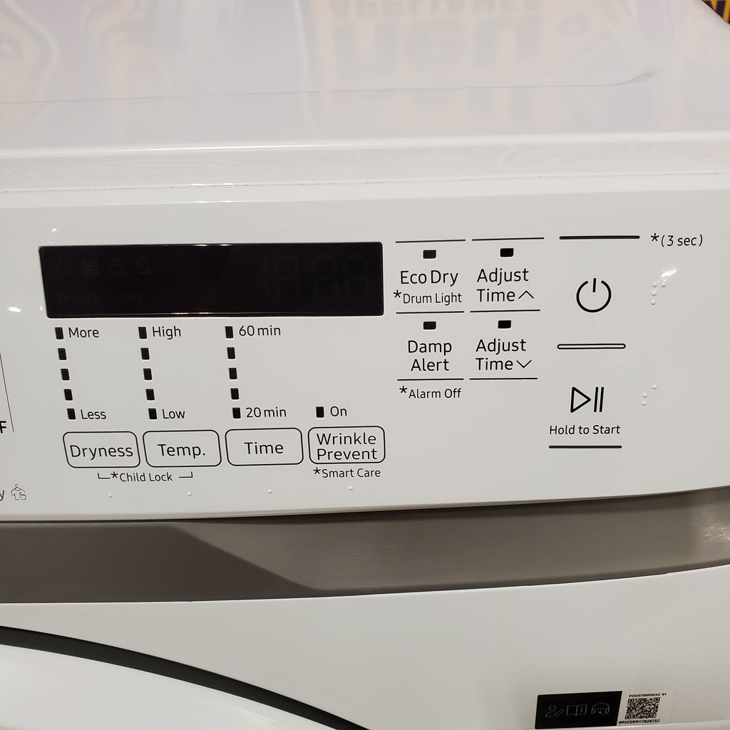Pictures of Samsung 7.5 cu. ft. Front Load Gas with Sensor Dry and Interior Drum Light 31131SD47 - DVG45T6000W - Scratch & Dent (Moderate) - Neu Appliance Outlet - Discount Appliance Outlet in Austin, Tx