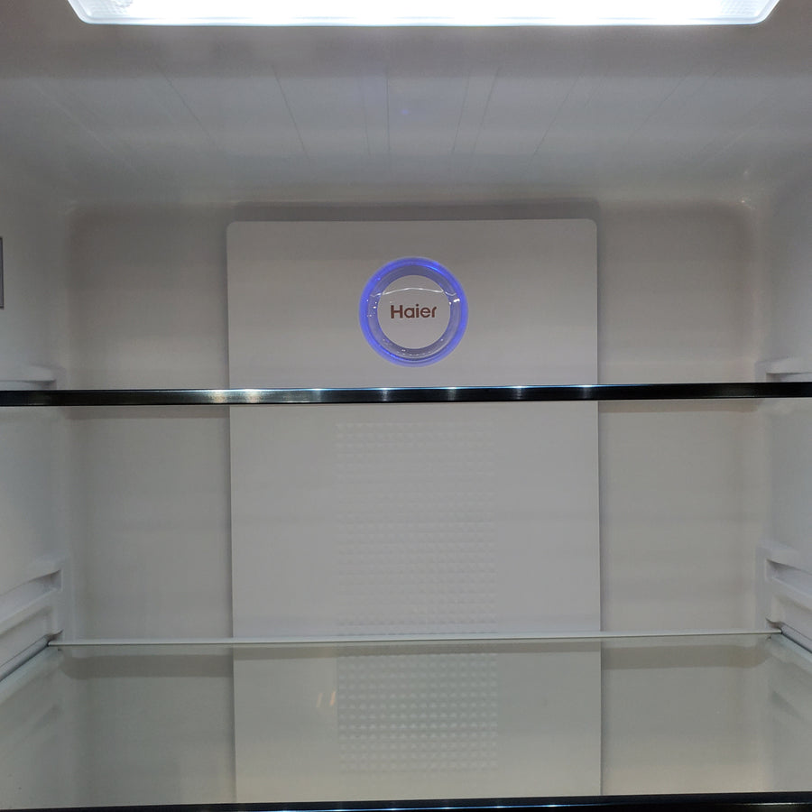 Haier 16.8 cu. ft. Counter Depth French Door Refrigerator in Stainless Steel QHE16HYPFS - Scratch & Dent (Major)