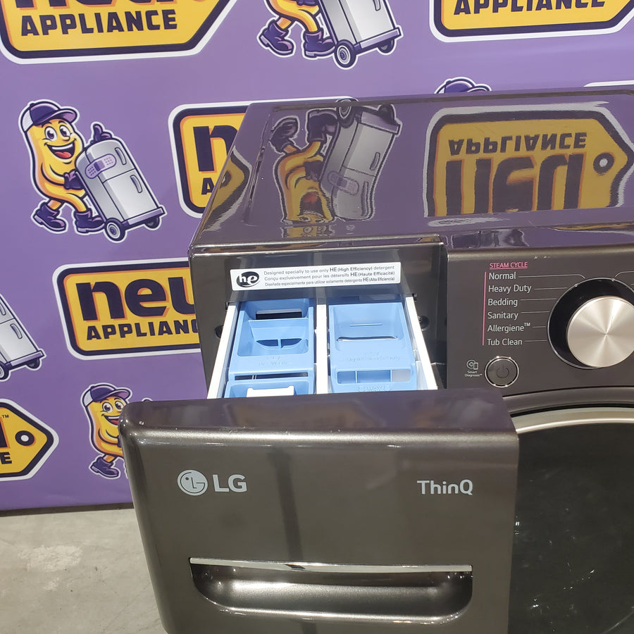 LG Front Load 4.5 Cu. Ft. Washer with TurboWash 360 Technology WM4000HBA - Scratch & Dent (Minor) and LG Smart Wi-Fi Enabled Front Load Electric 7.4 Cu. Ft. Dryer with TurboSteam 16202 - DLEX4000B - Scratch & Dent (Major)