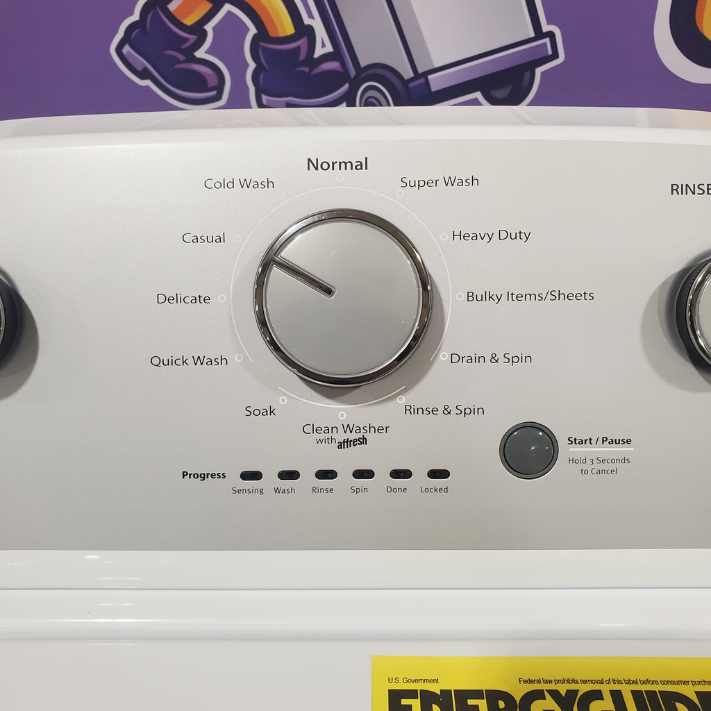 Pictures of Whirlpool Top Load 3.5 Cu. Ft. Washer with Deep Water Wash Option WTW4816FW and Whirlpool Vented 7.0 Cu. Ft. Electric Dryer WED4815EW - Open Box - Neu Appliance Outlet - Discount Appliance Outlet in Austin, Tx