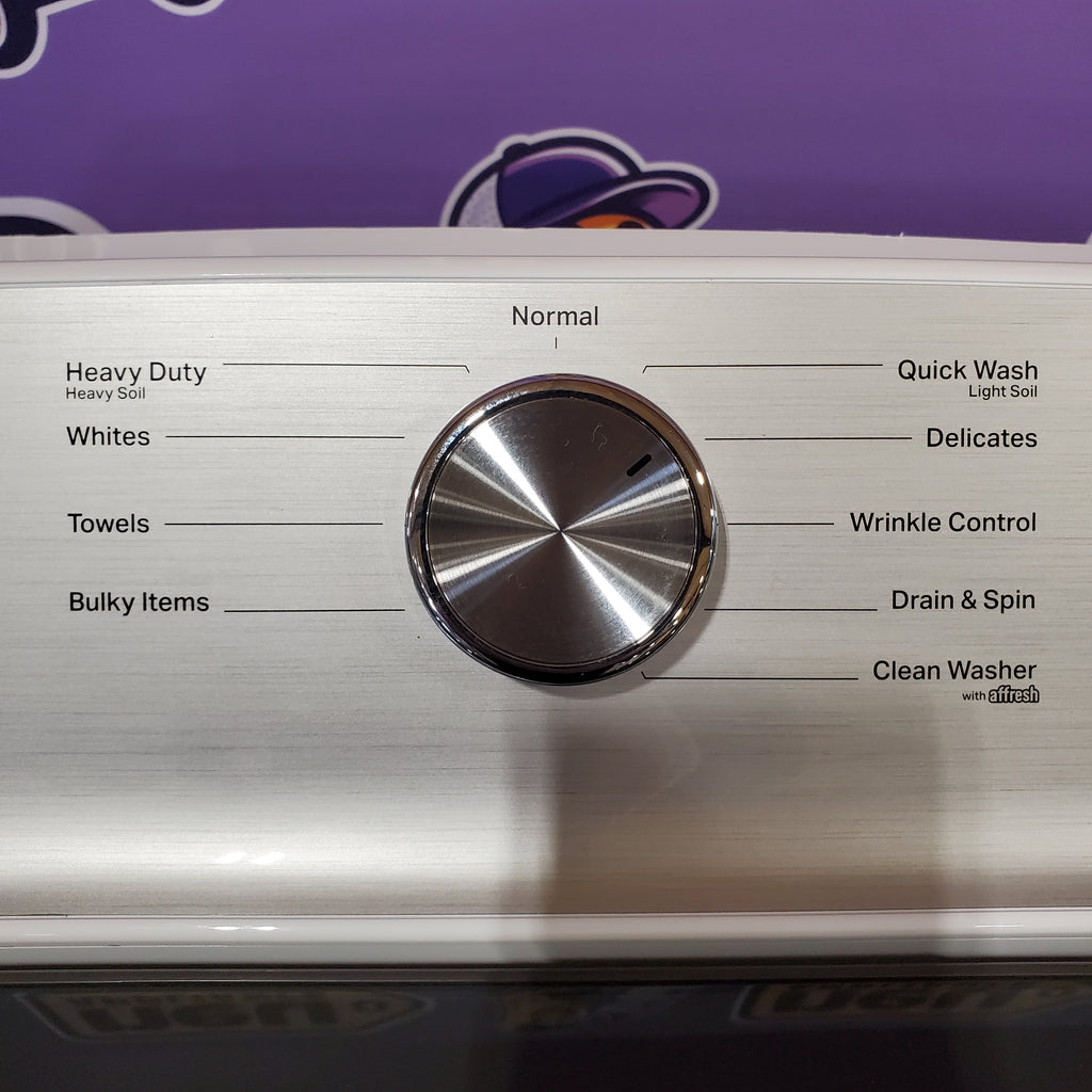 Pictures of Maytag Top Load 4.8 cu ft Washer with Deep Fill and Slow-Close Glass Lid MVW6200KW - Scratch & Dent (Moderate) and Maytag 7.0 cu. ft Top Load Gas Dryer with Moisture Sensing 16222 - MGD6200KW - Scratch and Dent (Major) - Neu Appliance Outlet - Discount Appliance Outlet in Austin, Tx