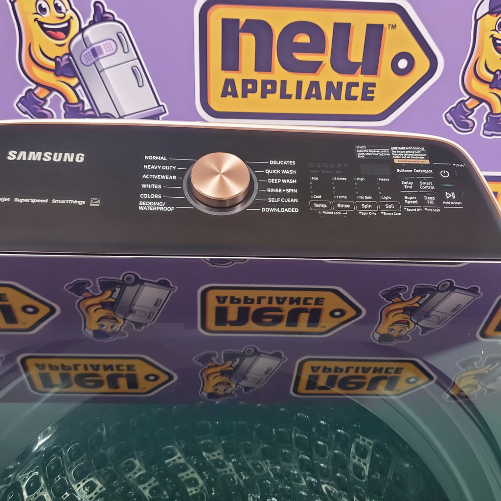 Pictures of Samsung Extra-Large Capacity Smart Top Load 5.5 cu. ft. Washer with Auto Dispense System in Ivory and WI-FI Connectivity WA55CG7500AE - Open Box - Neu Appliance Outlet - Discount Appliance Outlet in Austin, Tx