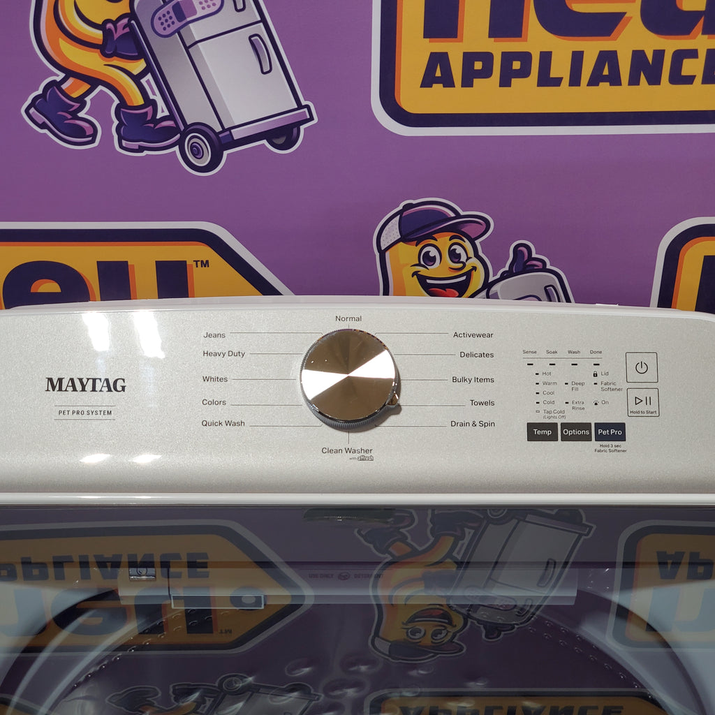 Pictures of Maytag 4.7 cu. ft. Pet Pro Top Load Washer MVW6500MW - Open Box - Neu Appliance Outlet - Discount Appliance Outlet in Austin, Tx