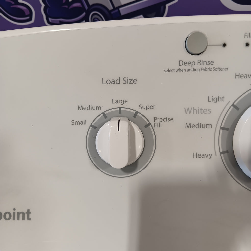 Pictures of Hotpoint White Top Load 3.8 Cu. Ft. Washer with Stainless Steel Basket and Heavy Duty Agitator HTW240ASKWS - Certified Refurbished - Neu Appliance Outlet - Discount Appliance Outlet in Austin, Tx