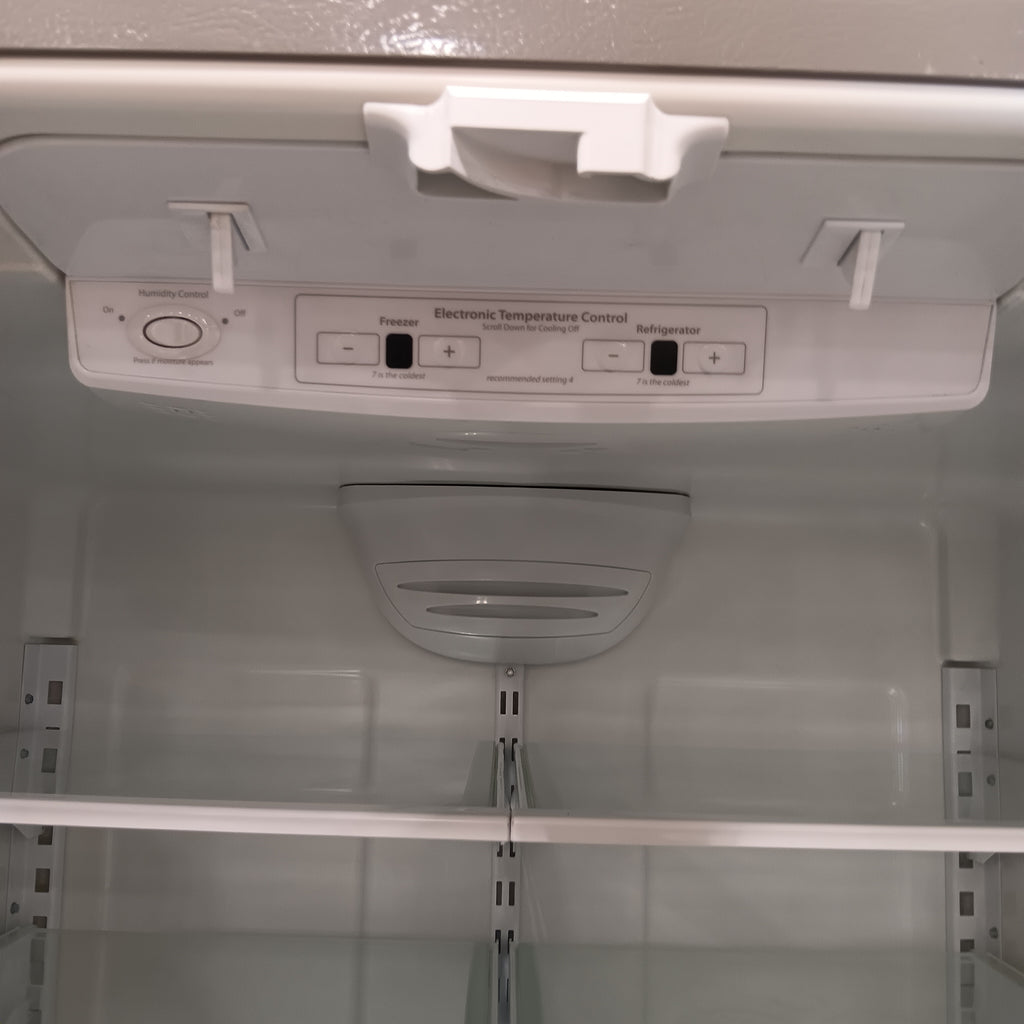 Pictures of Maytag 25.2-cu ft French Door Refrigerator with Ice Maker in Fingerprint Resistant Stainless Steel 25136CR626 - MFF2558FEZ - Scratch &amp; Dent - Minor - Neu Appliance Outlet - Discount Appliance Outlet in Austin, Tx