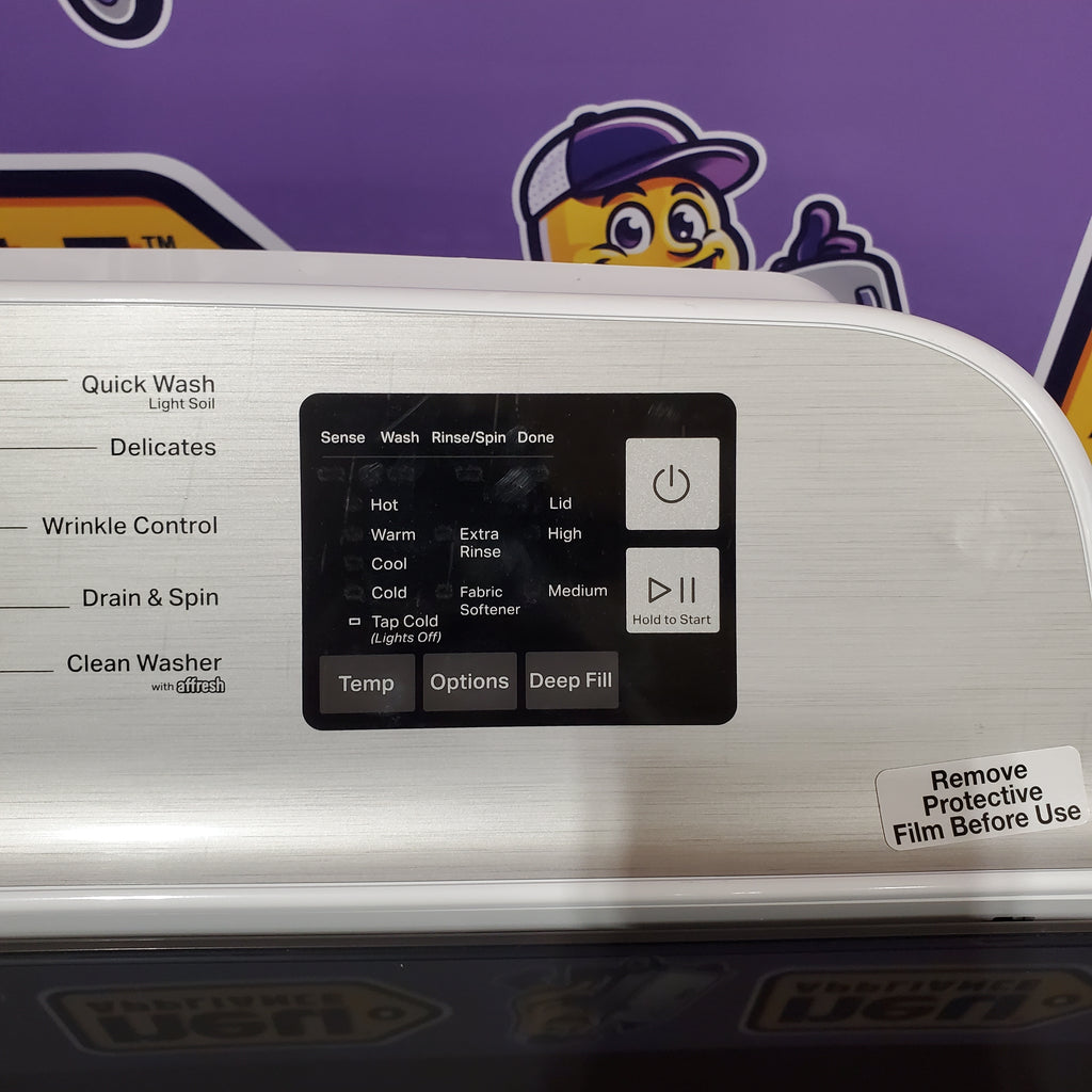 Pictures of Maytag Top Load 4.8 cu ft Washer with Deep Fill and Slow-Close Glass Lid MVW6200KW - Scratch & Dent (Minor) and Maytag 7.0 cu ft Electric Dryer with Moisture Sensing and Quick Dry Cycle 16155 - MED6200KW - Open Box - Neu Appliance Outlet - Discount Appliance Outlet in Austin, Tx