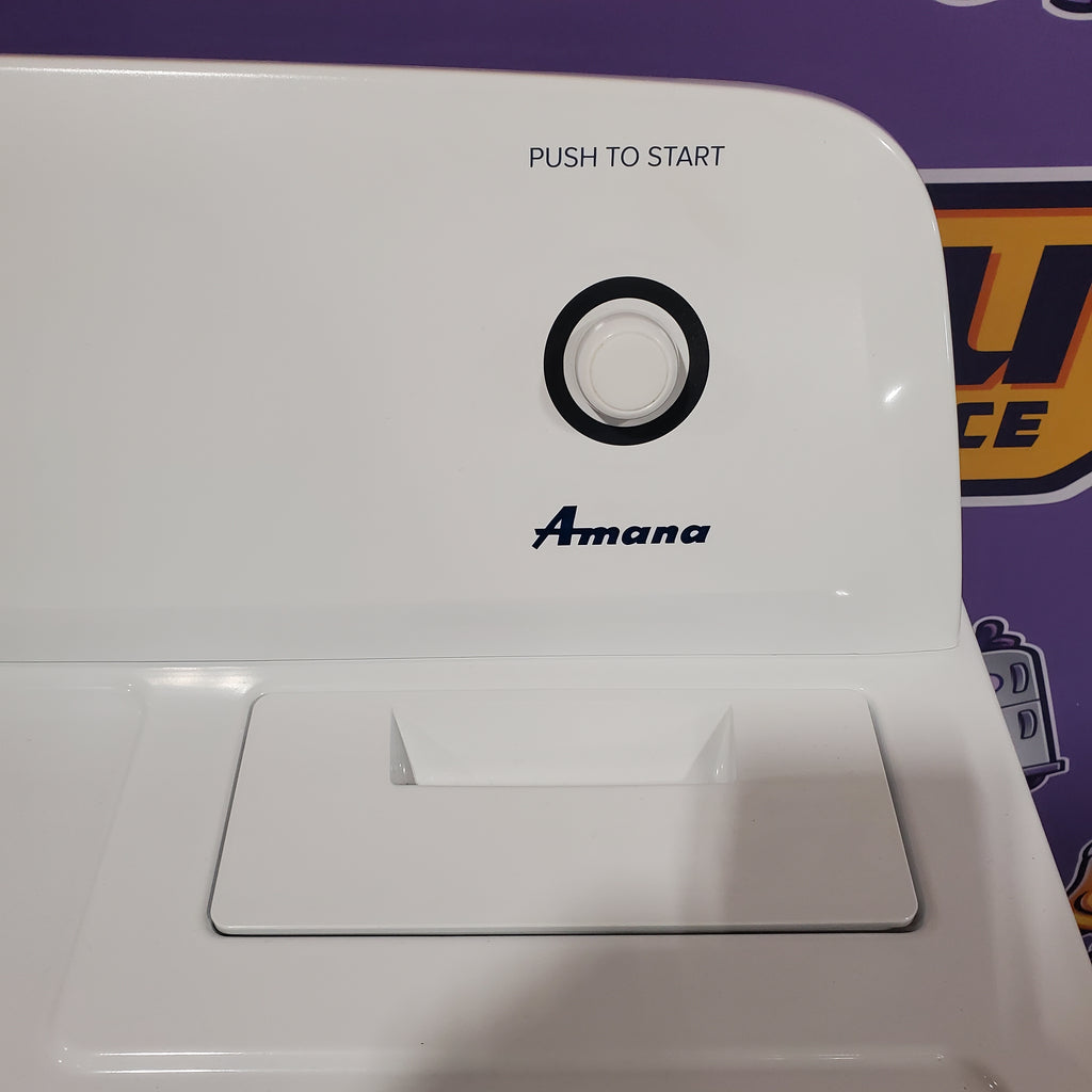 Pictures of Amana 6.5 Cu. Ft. Electric Dryer with Wrinkle Shield Option and Automatic Dryness Control in White 1CR05061 - NED4655EW - Certified Refurbished - Neu Appliance Outlet - Discount Appliance Outlet in Austin, Tx