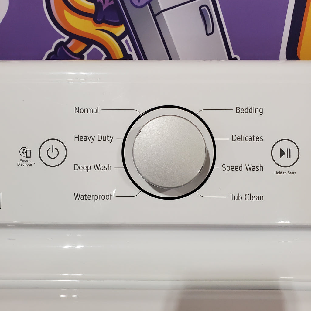 LG White Top Load 5.0 Cu. Ft. Mega Capacity Washer with TurboDrum Technology 25137SD708 - WT7150CW - Scratch & Dent (Minor)