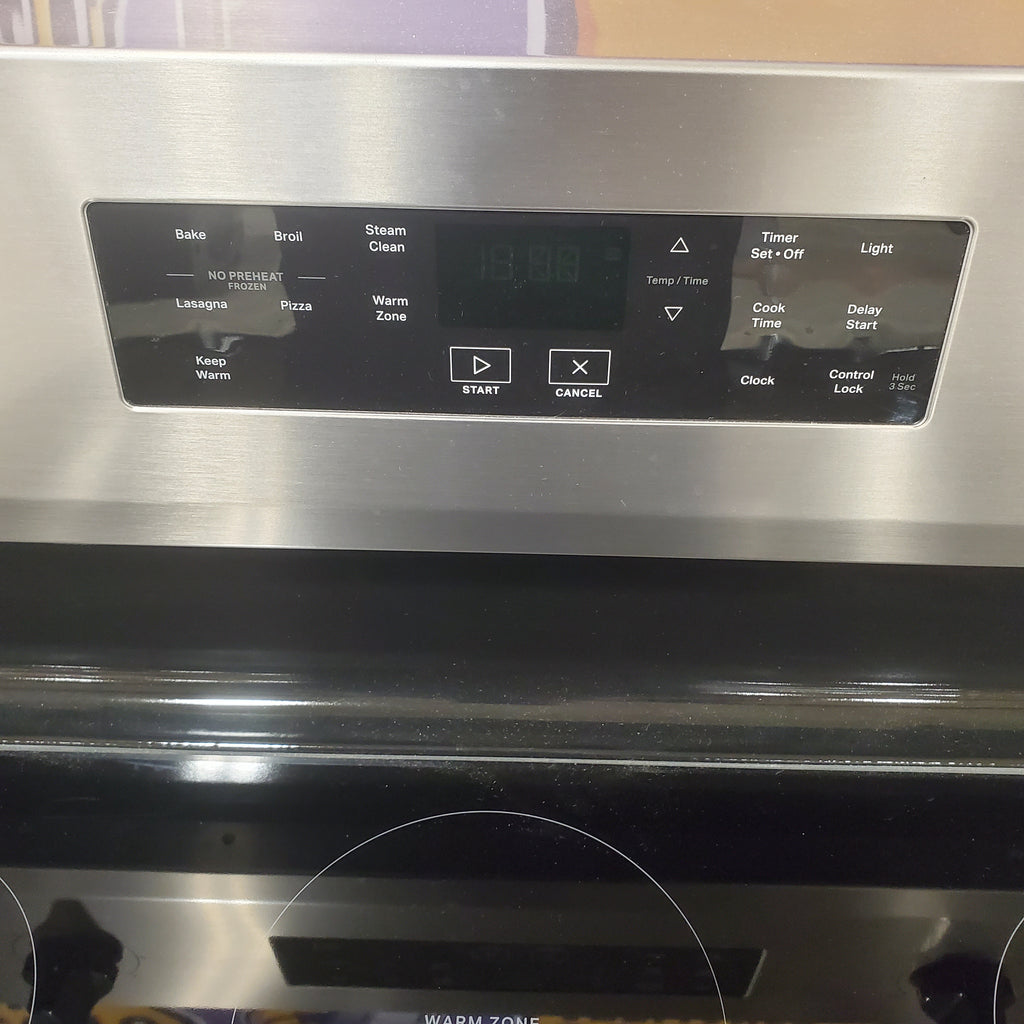Pictures of Whirlpool Fingerprint Resistant Stainless Steel Electric 30 Inch Range with Steam Clean and No Preheat Mode WFES3330RZ - Open Box - Neu Appliance Outlet - Discount Appliance Outlet in Austin, Tx