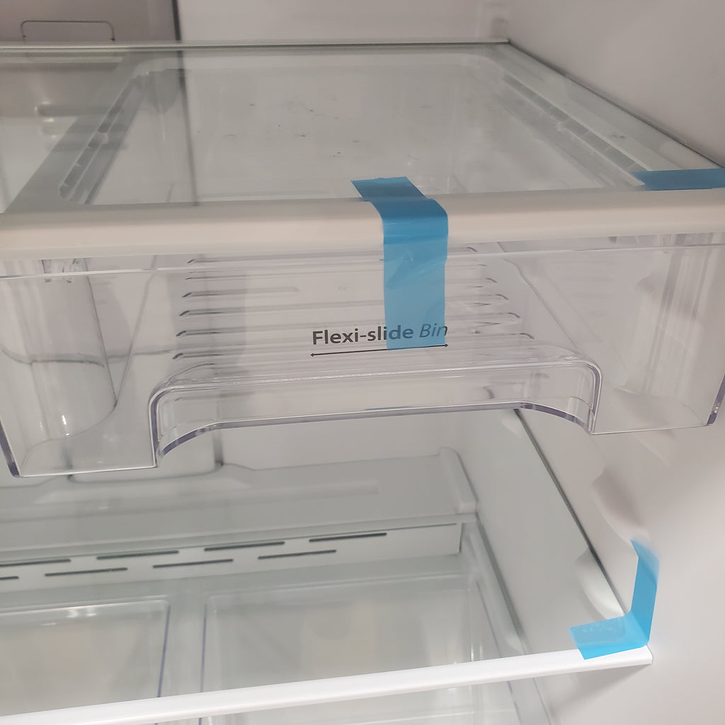 Pictures of Whirlpool 33" Wide Top Freezer 20.5 cu ft Refrigerator with Ice Maker and Frameless Glass Shelves and Flexi-Slide Bin - 3SD483 - WRT311FZDW - Open Box - Neu Appliance Outlet - Discount Appliance Outlet in Austin, Tx