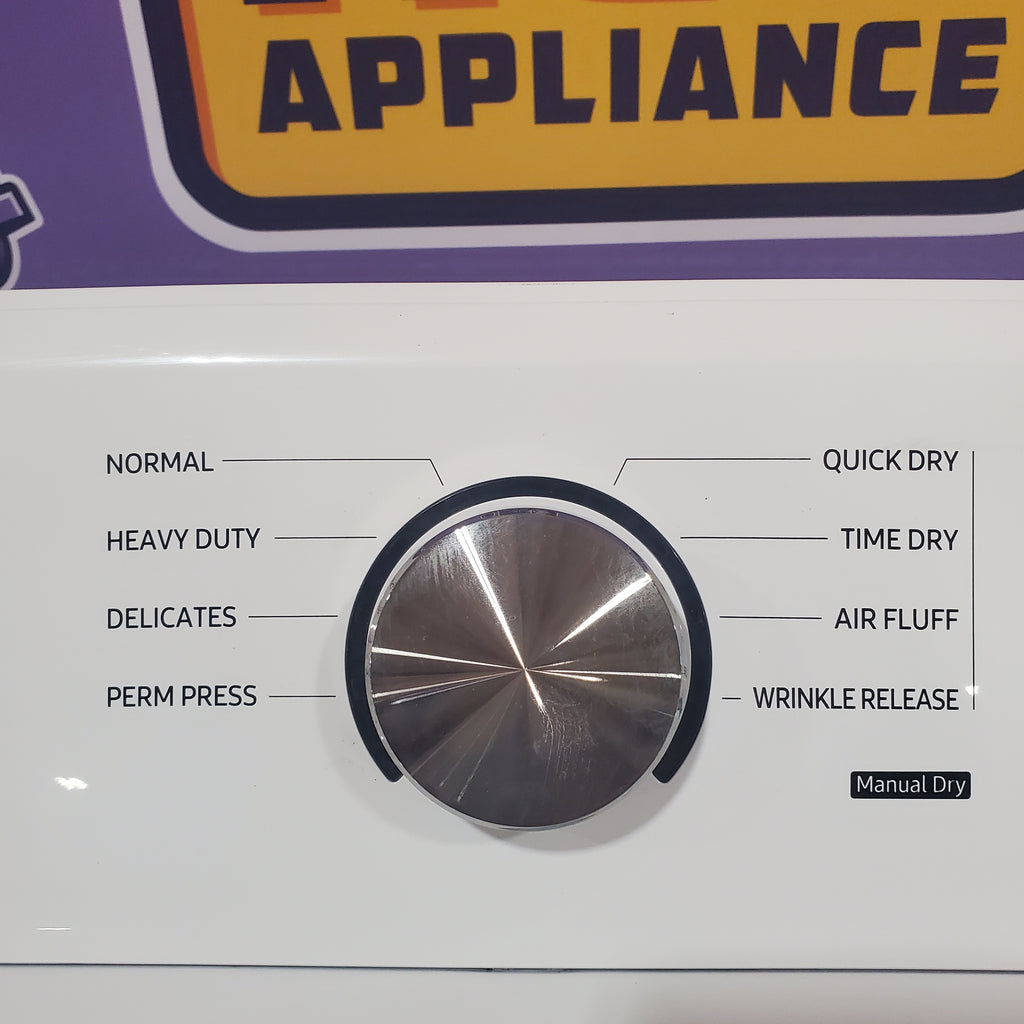 Pictures of Samsung 4.5 cu. ft. Top Load Washer with Vibration Reduction Technology+ in White WA45T3200AW - Certified Refurbished and Samsung 7.2 cu. ft. Electric Dryer with Sensor Dry in White DVE45T3200W - Certified Refurbished - Neu Appliance Outlet - Discount Appliance Outlet in Austin, Tx