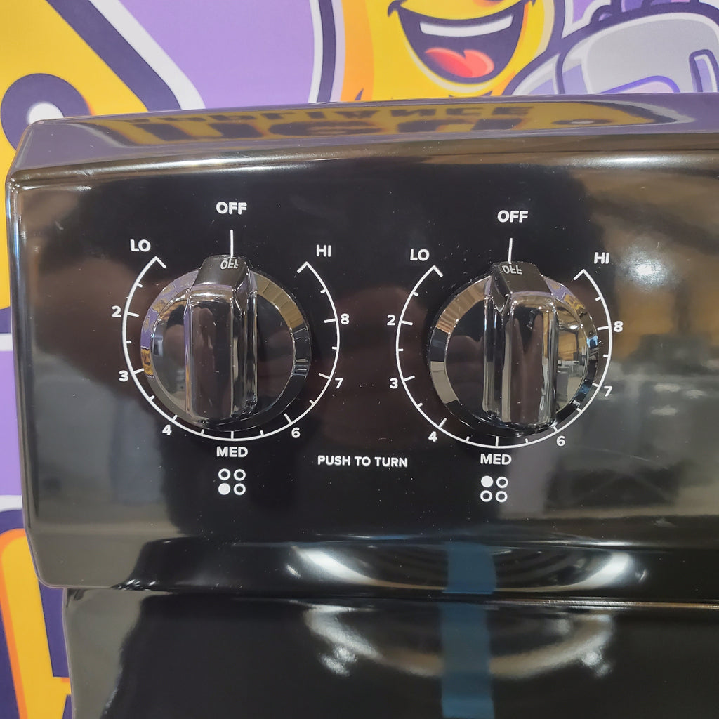 Amana 30-inch Electric Range with Temp Assure Cooking System in Black ACR4303MFB - Scratch & Dent (Minor)
