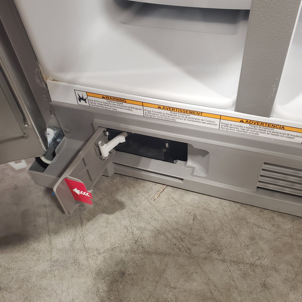 Whirlpool 33 Inch Wide Side by Side 21 Cu. Ft. Refrigerator with Can Caddy and Frameless Glass Shelves in Fingerprint Resistant Stainless Steel 3SD761 - WRS321SDHZ - Scratch & Dent (Minor)