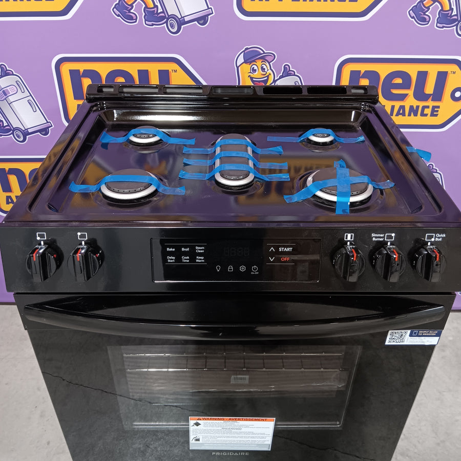 Frigidaire Gas Range with Steam Clean in Black 20531SD509 - FCFG3062AB - Scratch & Dent (Minor)