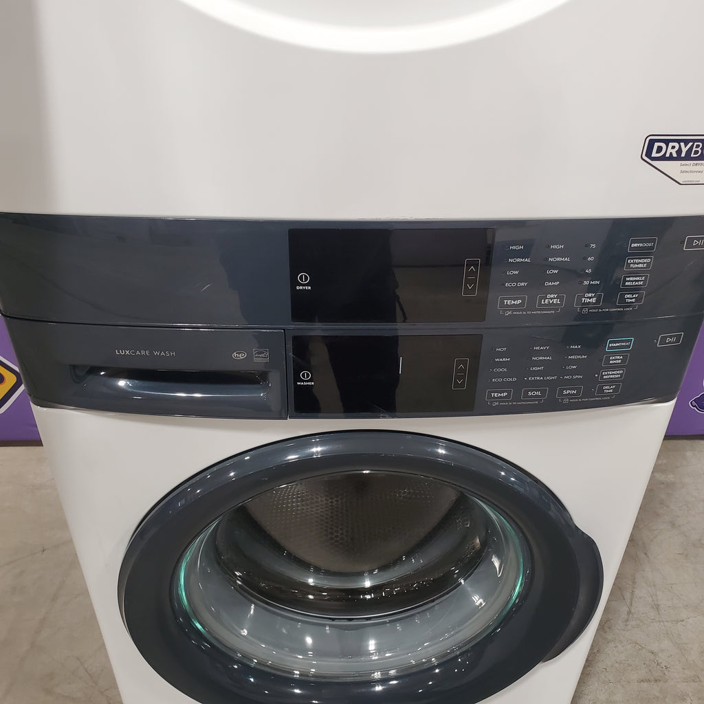 Pictures of Electrolux 300 Series Laundry Tower Single Unit Washer & Electric Dryer with LuxCare® Wash System in White ELTE7300AW - Scratch & Dent (Minor) - Neu Appliance Outlet - Discount Appliance Outlet in Austin, Tx