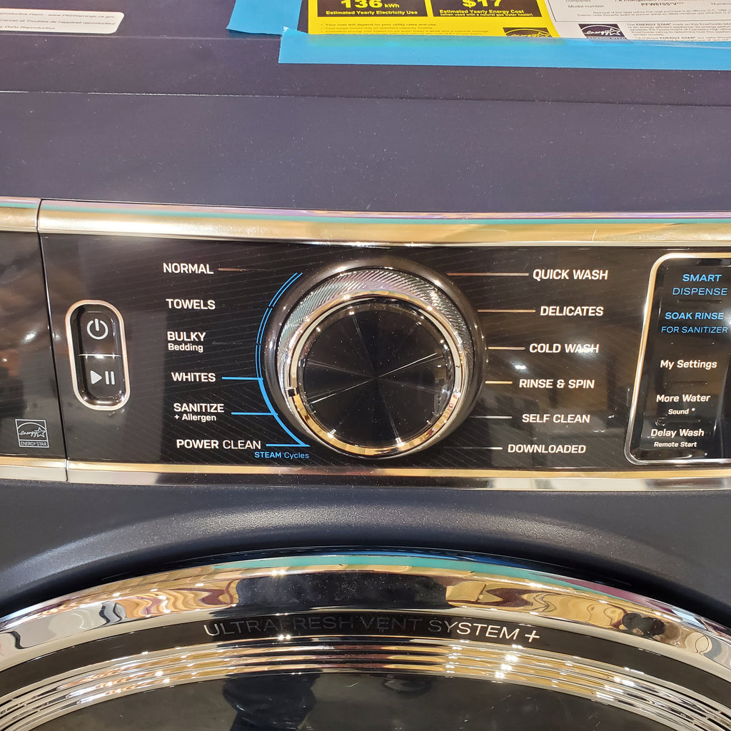 Pictures of GE Profile 5.3 cu. ft. Smart Front Load ENERGY STAR Washer with OdorBlock UltraFresh Vent System and Microban Technology in Sapphire Blue PFW870SPVRS - New in Box - Neu Appliance Outlet - Discount Appliance Outlet in Austin, Tx