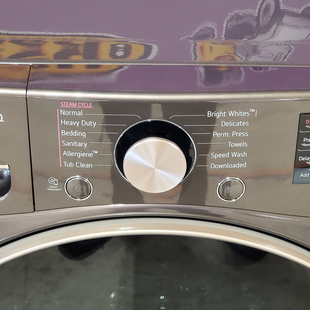 Pictures of LG Stackable Smart Front Load 4.5 Cu. Ft. Washer with TurboWash 360 Technology in Black Steel WM4000HBA - Scratch & Dent (Minor) - Neu Appliance Outlet - Discount Appliance Outlet in Austin, Tx