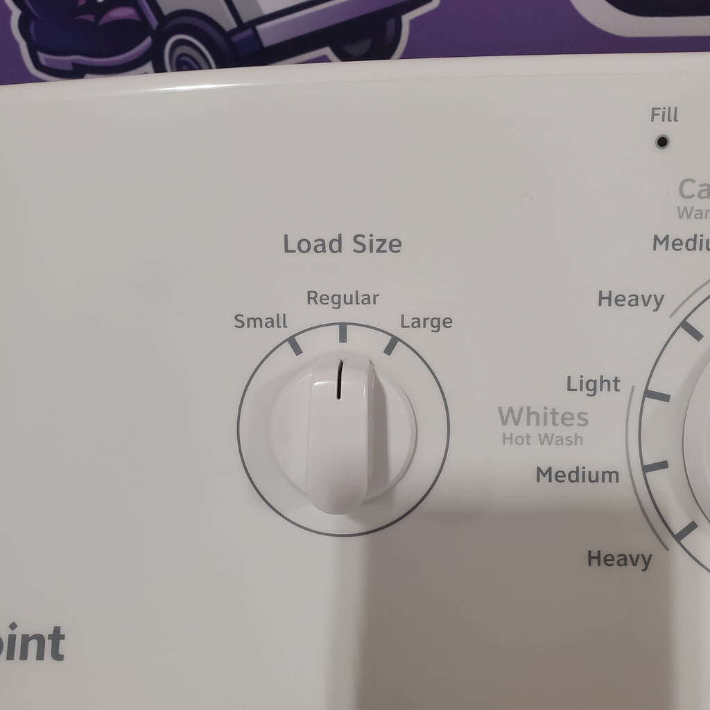 Hotpoint White Top Load 3.8 Cu. Ft. Washer with Stainless Steel Wash Basket 1CR05172 - HTW200ASKWW - Certified Refurbished