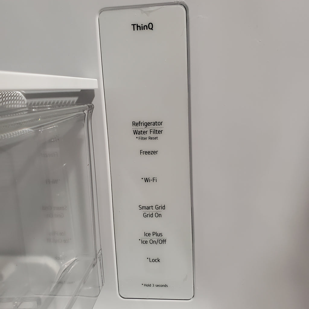 Pictures of LG 33 in. W. 21 cu.ft. SMART Counter Depth MAX French Door Refrigerator with Ice Maker in PrintProof Stainless Steel 31135SD272 - LF21G6200S - Scratch & Dent (Major) - Neu Appliance Outlet - Discount Appliance Outlet in Austin, Tx