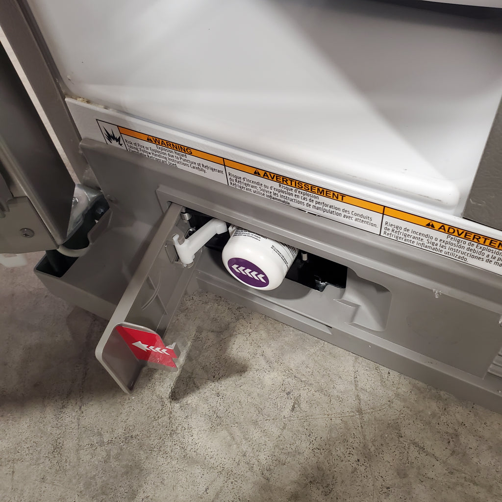 Whirlpool 33 Inch Wide Side by Side 21 Cu. Ft. Refrigerator with Can Caddy and Frameless Glass Shelves in Fingerprint Resistant Stainless Steel 3SD476 - WRS321SDHZ - Scratch and Dent (Minor)